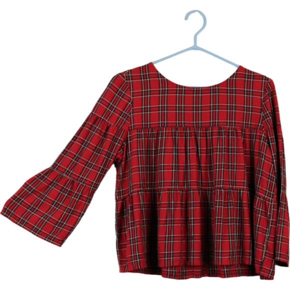 Madewell Scarlet Checkered Blouse - Picture 8 of 10